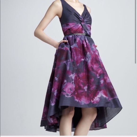 Lela Rose Neiman Marcus Floral Derby Dress 4 Pink - Picture 5 of 7